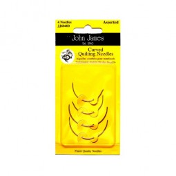 Aiguille à main courbe pour quilter John James x4