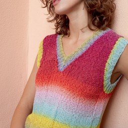 Kit de tricot - Débardeur col V - Paradise
