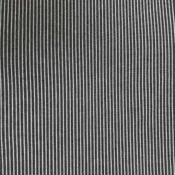 Tissu gabardine - Rayure tissée noir et blanc