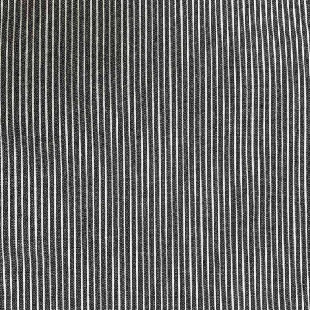 Tissu gabardine - Rayure tissée noir et blanc
