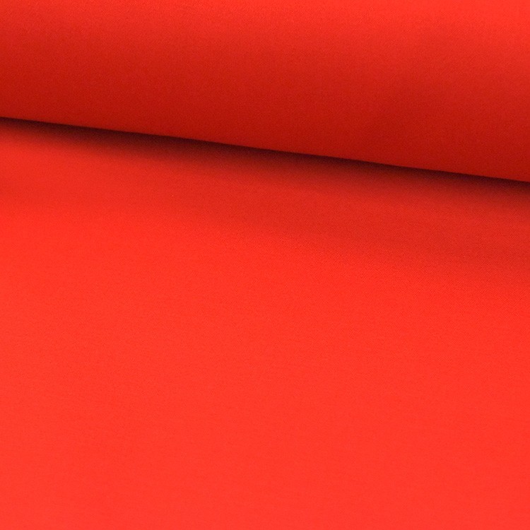 Tissu gabardine - Satin de coton sergé rouge