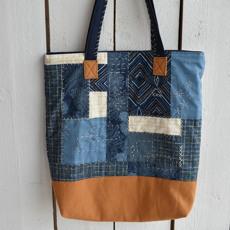 Vintage Japanese sashiko stitched indigo boro tote bag - Scout and Arrow  Byron Bay