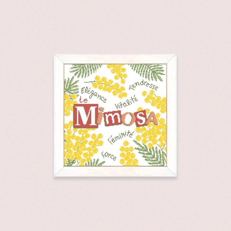 Fiche de broderie Lilipoints : Mimosa