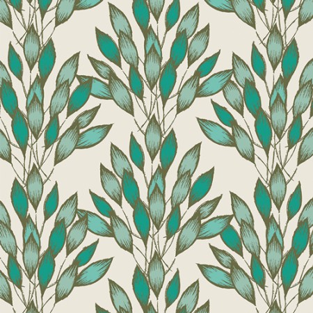 Art Gallery Fabrics - Haven - Brushed leaves jade