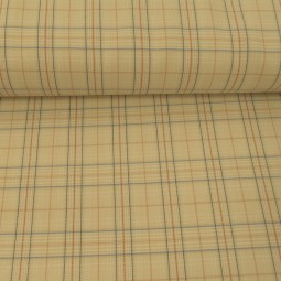 Tissu Polyester - Carreaux beige