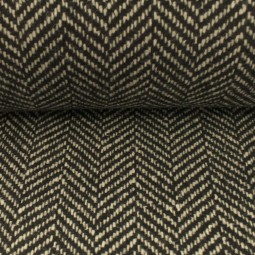 Tissu lainage - Chevron noir