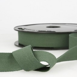 Sergé coton 11 mm - vert bouteille