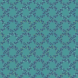 Tissu fantaisie - Wreaths teal