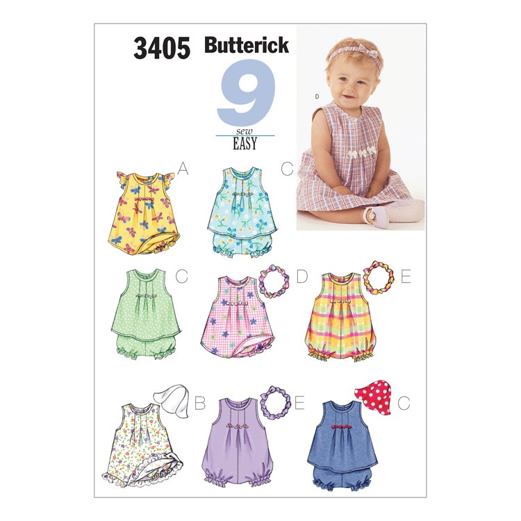 Patron Butterick 3405 - Ensemble pour bébé