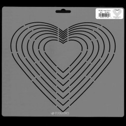 Stencil de patchwork - Heart Echo