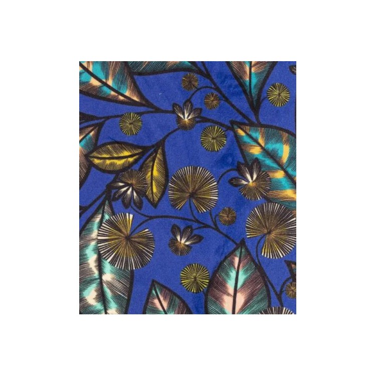 Tissu d'ameublement Olivier Thevenon - Rainbow tree velours bleu roi