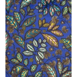 Tissu d'ameublement Olivier Thevenon - Rainbow tree velours bleu roi