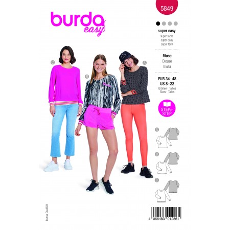Burda 5849 - Blouse inspiration t-shirt