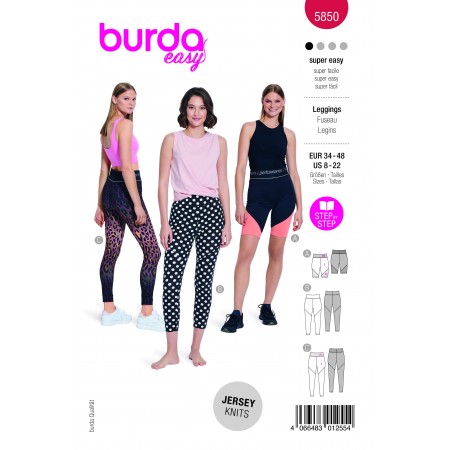 Burda 5850 - Leggings spécial sport