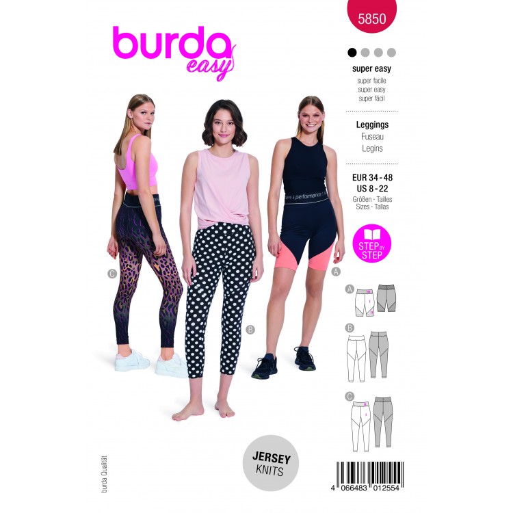 Burda 5850 - Leggings spécial sport