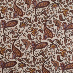 Tissu voile de coton - Paisley brown