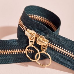 Zip double curseurs Atelier Brunette 40 cm - Forest