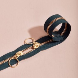 Zip double curseurs Atelier Brunette 40 cm - Forest