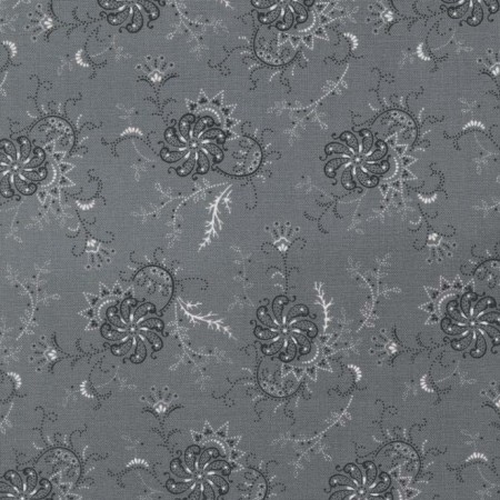 Tissu fantaisie - Rustic gatherings - Swirling flower graphite