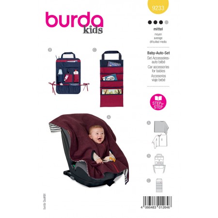 Burda 9233 - Accessoires bébés en voiture