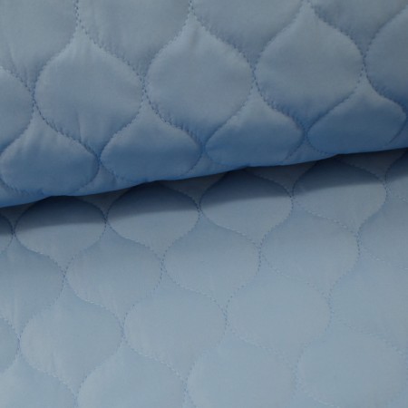 Tissu matelassé fin - Alvéole Bleu lavande