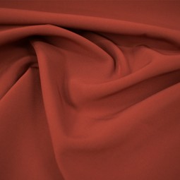 Tissu polyester extensible - Orange brulé