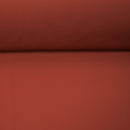 Tissu polyester extensible - Orange brulé