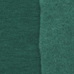 Tissu jersey sweat chiné - vert infini