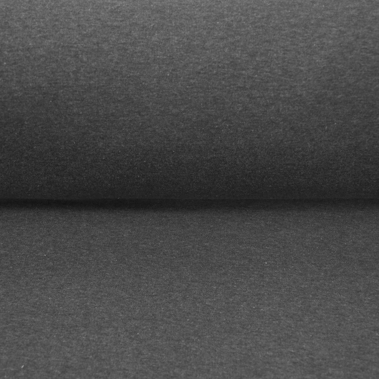 Tissu jersey sweat chiné - Gris foncé