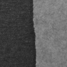 Tissu jersey sweat chiné - Gris foncé