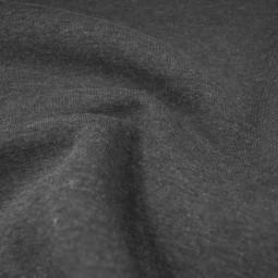 Tissu jersey sweat chiné - Gris foncé