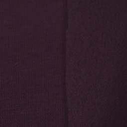 Tissu jersey sweat uni - Aubergine