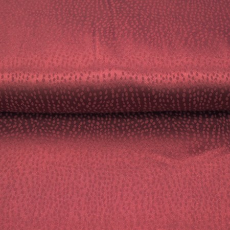 Tissu polyester - Flocons Bordeaux