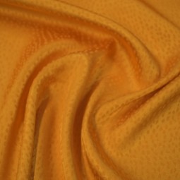 Tissu polyester - Flocons jaune ocre