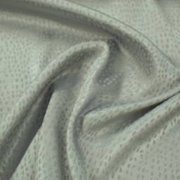 Tissu polyester - Flocons gris argenté