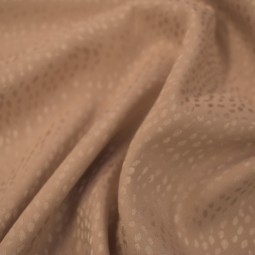 Tissu polyester - Flocons beige