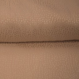 Tissu polyester - Flocons beige