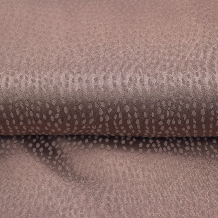 Tissu polyester - Flocons marron clair