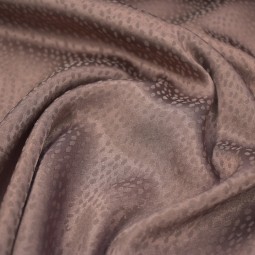 Tissu polyester - Flocons marron clair