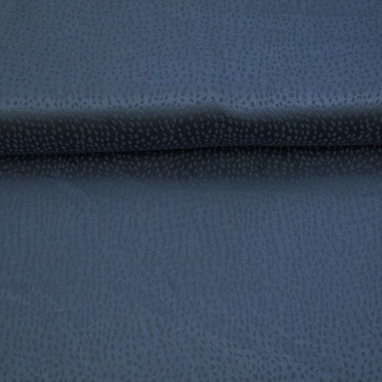 Tissu polyester - Flocons bleu nuit