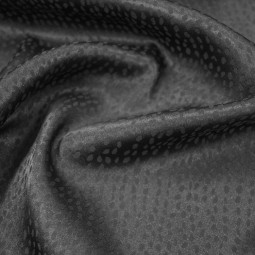Tissu polyester - Flocons noir