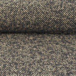 Tissu lainage - Texturé marine et écru