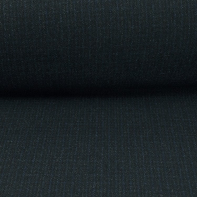 Tissu lainage - Ligne noir et bleu