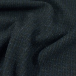 Tissu lainage - Ligne noir et bleu