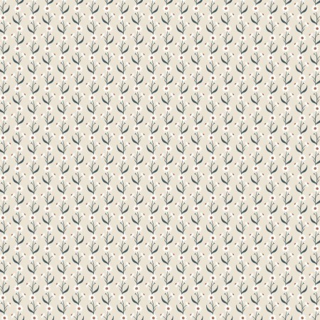 Tissu Studio E - Cottage farmhouse fusion - Daisy chain stripe cream