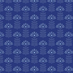 Art Gallery Fabrics - True Blue - Etched Blooms Cobalt