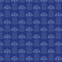 Art Gallery Fabrics - True Blue - Etched Blooms Cobalt