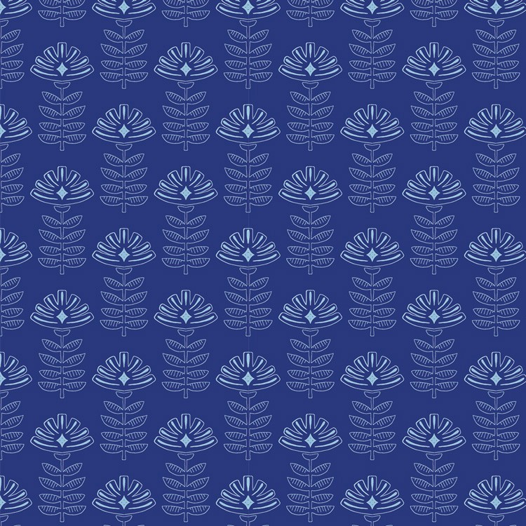 Art Gallery Fabrics - True Blue - Etched Blooms Cobalt
