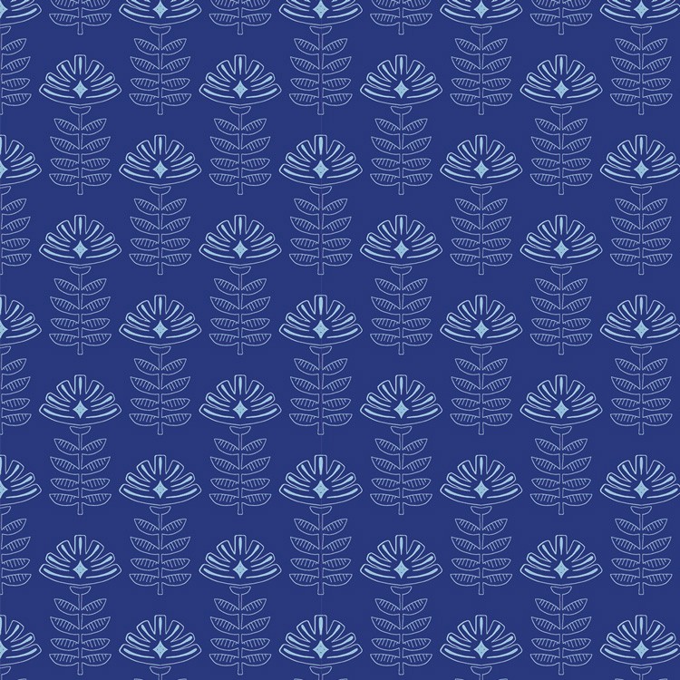 Art Gallery Fabrics - True Blue - Etched Blooms Cobalt