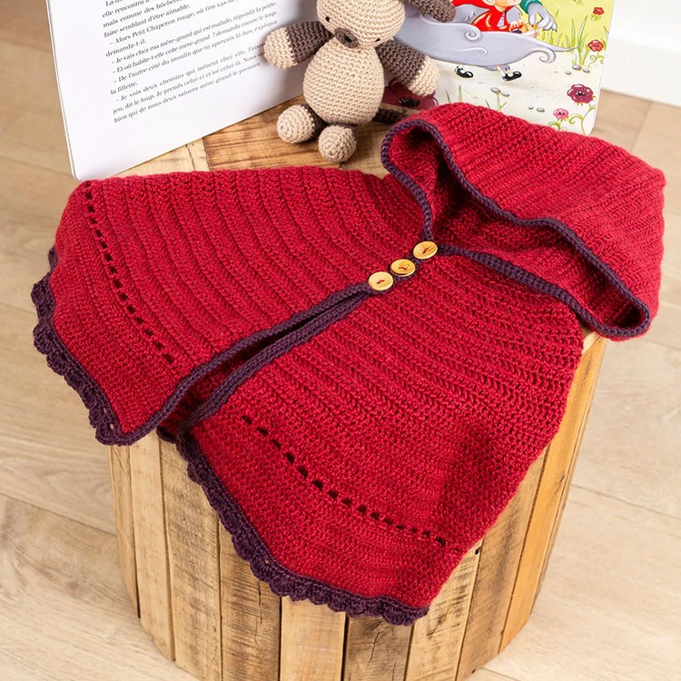 Kit de tricot - Capuchon au crochet - Calinou
